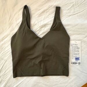 Lululemon Align Tank size 4 BNWT Olive Green